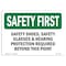 Signmission OSHA Sign, Shoes Glasses And Hearing Protection, 18inX12in Rigid Plastic, 18" W, 12" H, Landscape OS-SF-P-1218-L-10966 - alternate 1